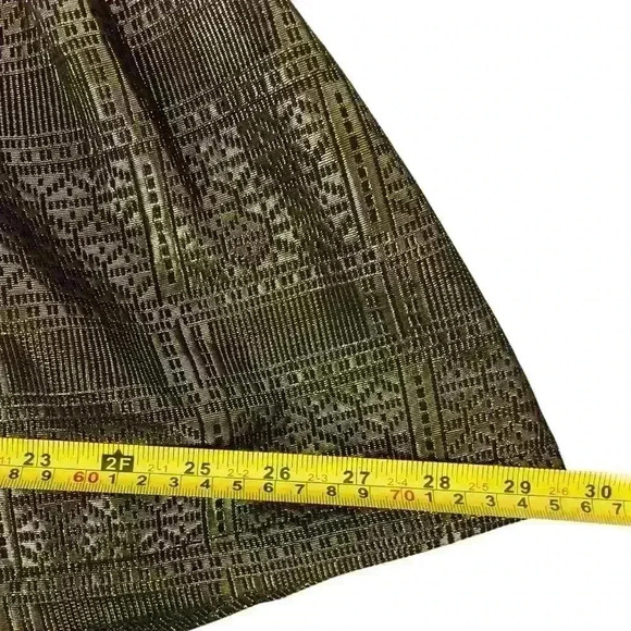 Topshop Womens  Gold Black Mini Skirt Sz2 Metallic Bubble Club Night Out Y2K - Picture 16 of 16